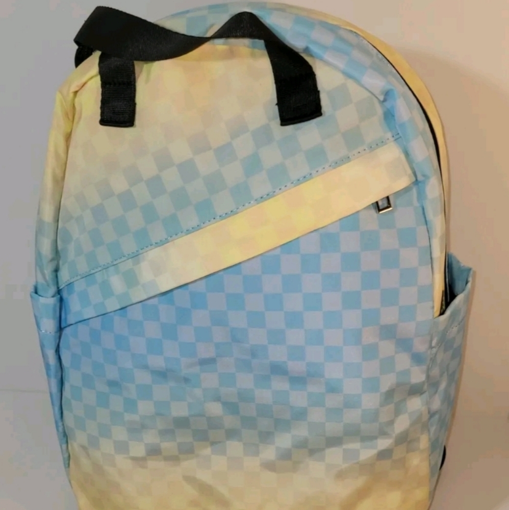 Steve Madden Geometric Backpack: Multicolor, Zip-Around Closure, Silver Hardware